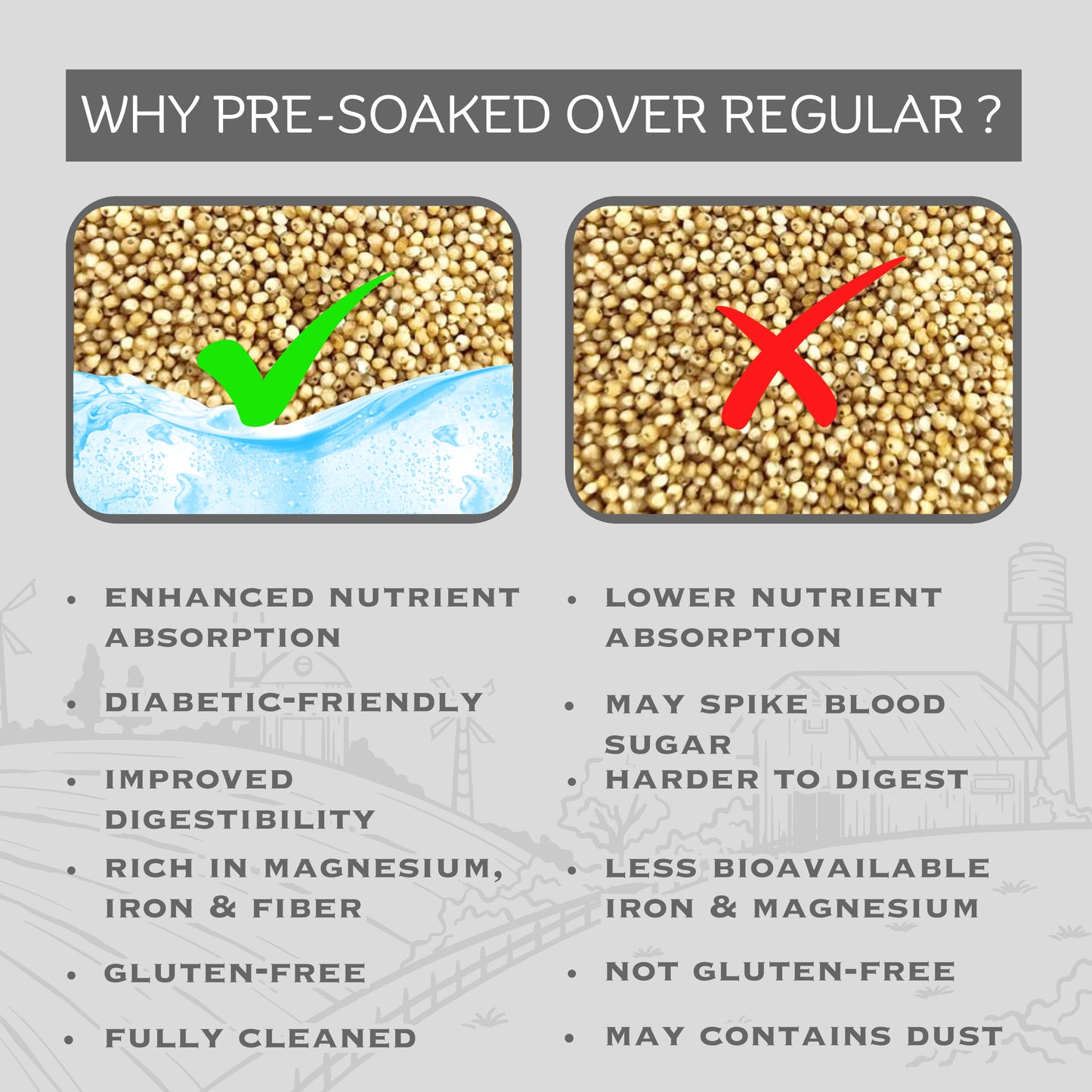 Pre-Soaked Kodo Millet 1Kg