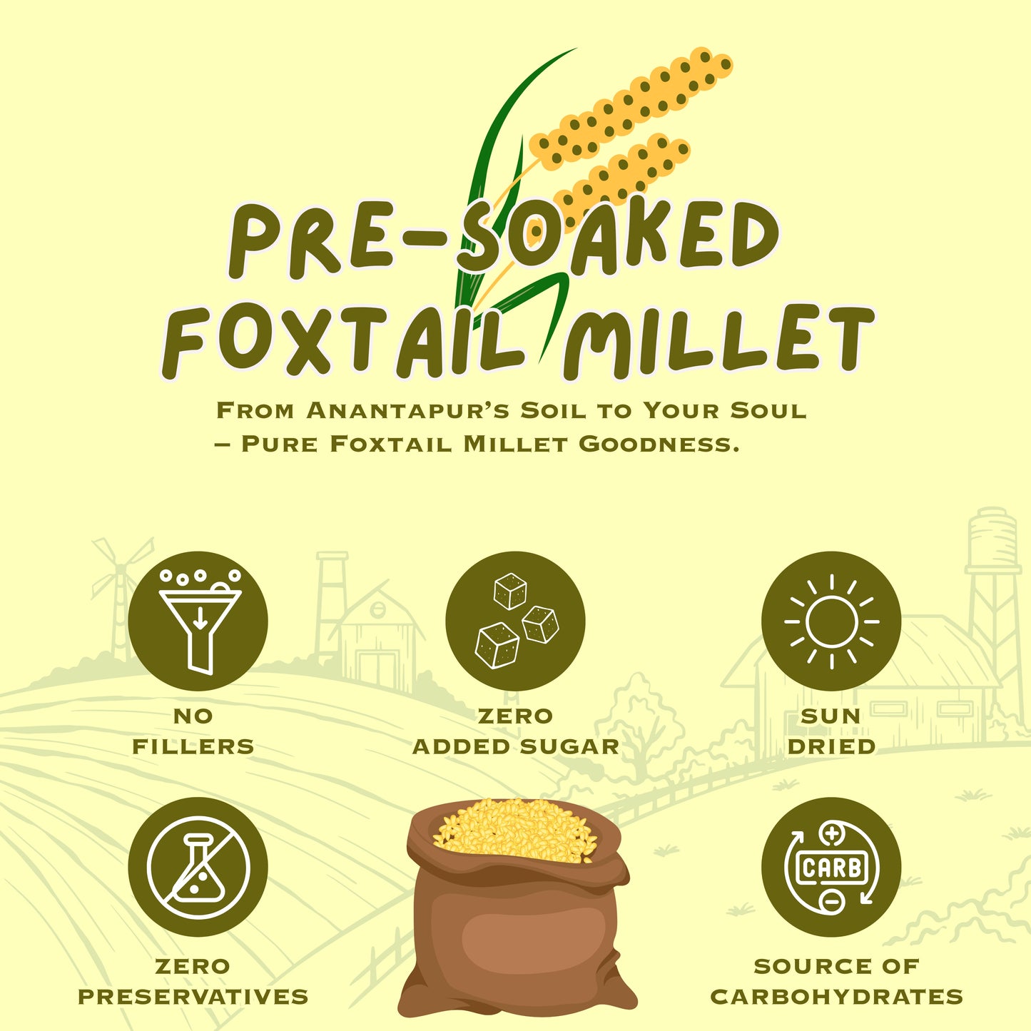 Pre-Soaked Foxtail Millet 1Kg