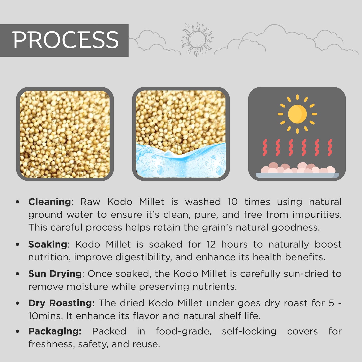 Pre-Soaked Kodo Millet 1Kg