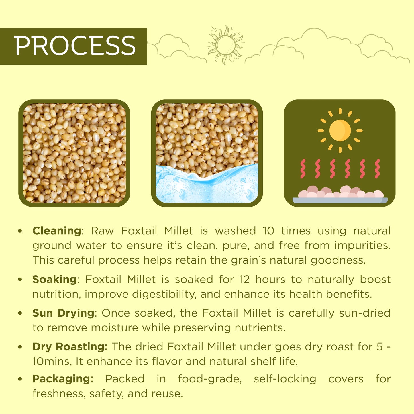 Pre-Soaked Foxtail Millet 1Kg