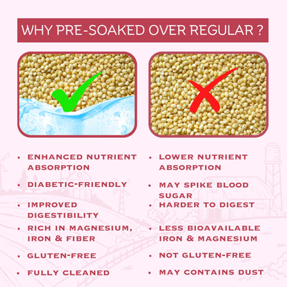 Pre-Soaked Millets 2Kg ( Foxtail & Little )