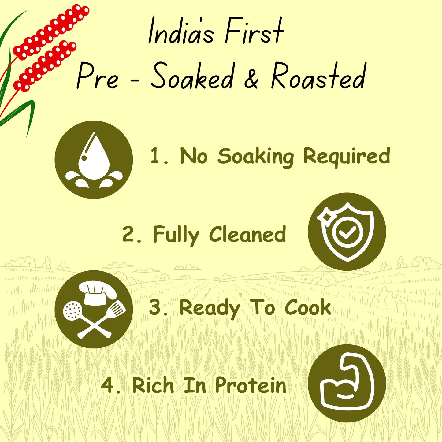 Pre-Soaked Foxtail Millet 1Kg