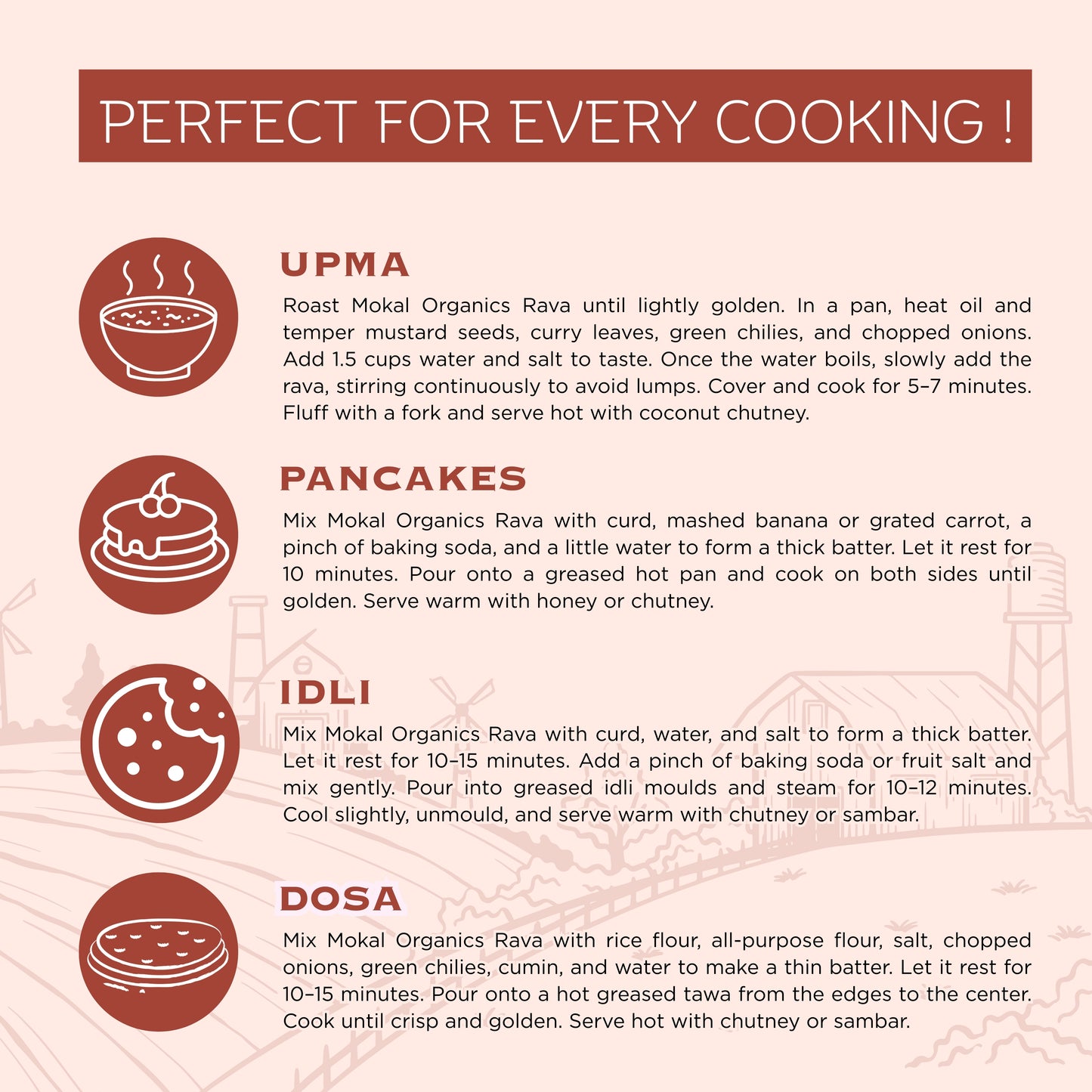Pre-Soaked Ragi Rava 1Kg | Ragi Idli Rava | Traditionally Stone-Grounded - ( 500g x 2 )