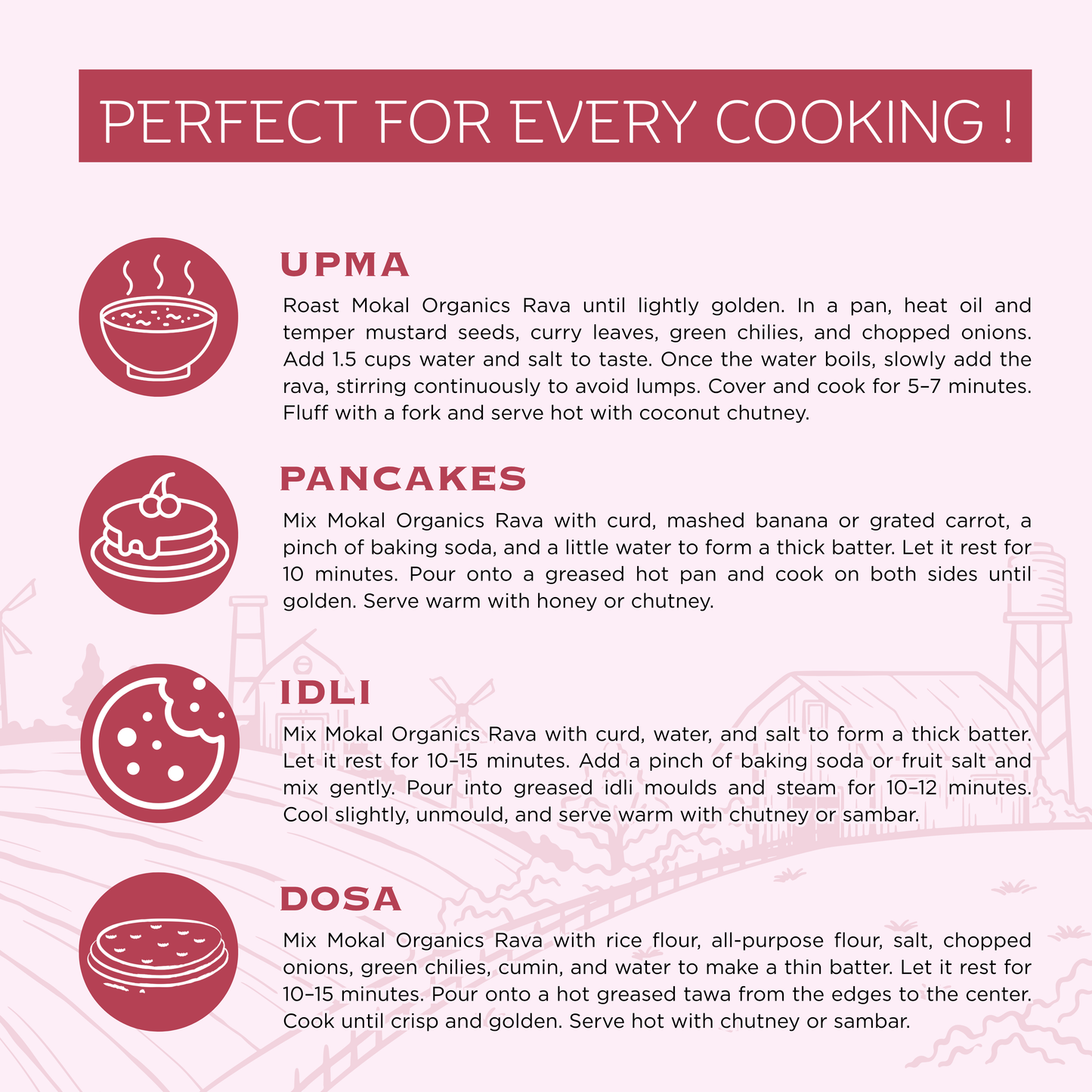 Pre-Soaked Millet Ravas Combo 2.5Kg ( Jowar, Ragi, Barnyard, Foxtail, Little ) 500g Each |Traditionally Stone-Ground By Hand | Unpolished Millet Ravas