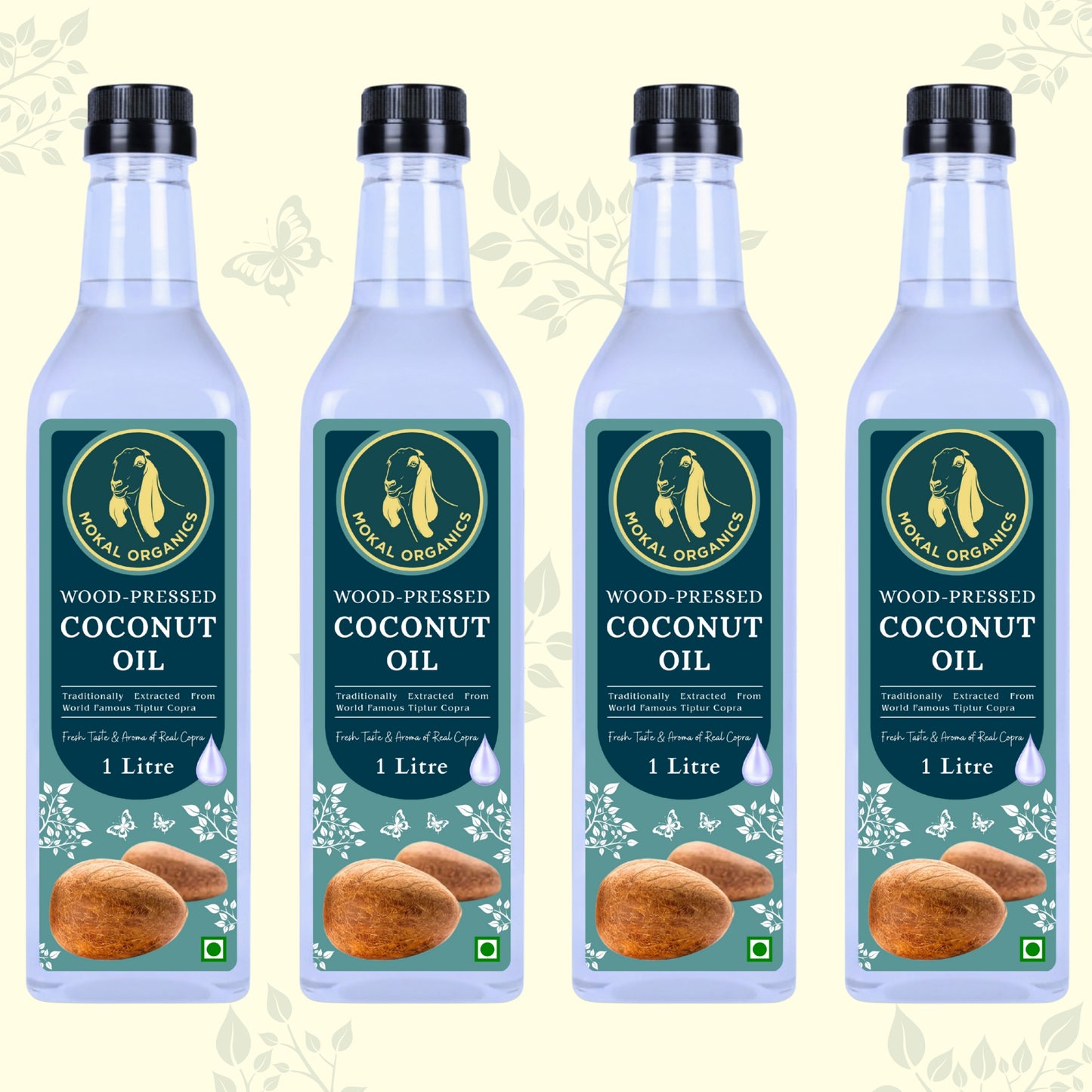 Wood Pressed Coconut Oil 4 Litre | Extracted From World Famous Tiptur Copra