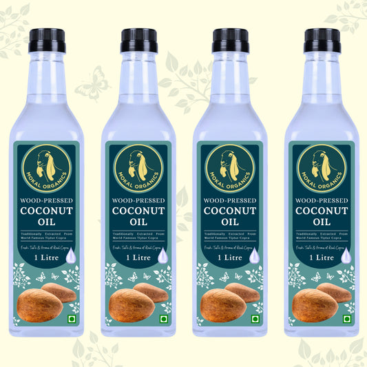 Wood Pressed Coconut Oil 4 Litre | Extracted From World Famous Tiptur Copra