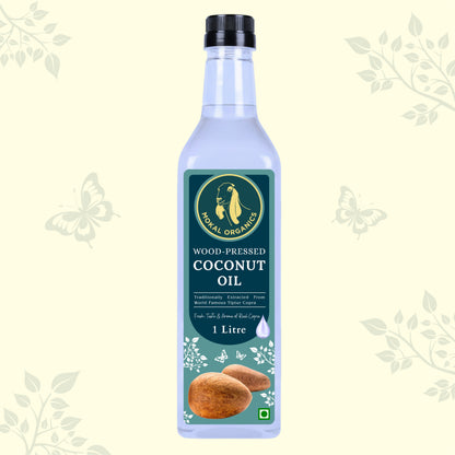 Wood Pressed Coconut Oil 1 Litre | Extracted From World Famous Tiptur Copra