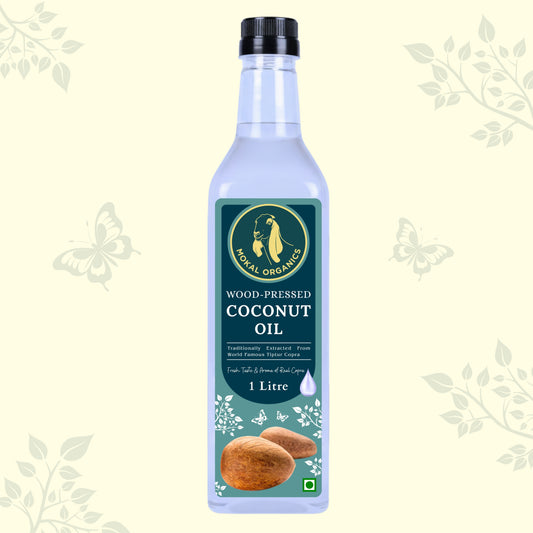 Wood Pressed Coconut Oil 1 Litre | Extracted From World Famous Tiptur Copra