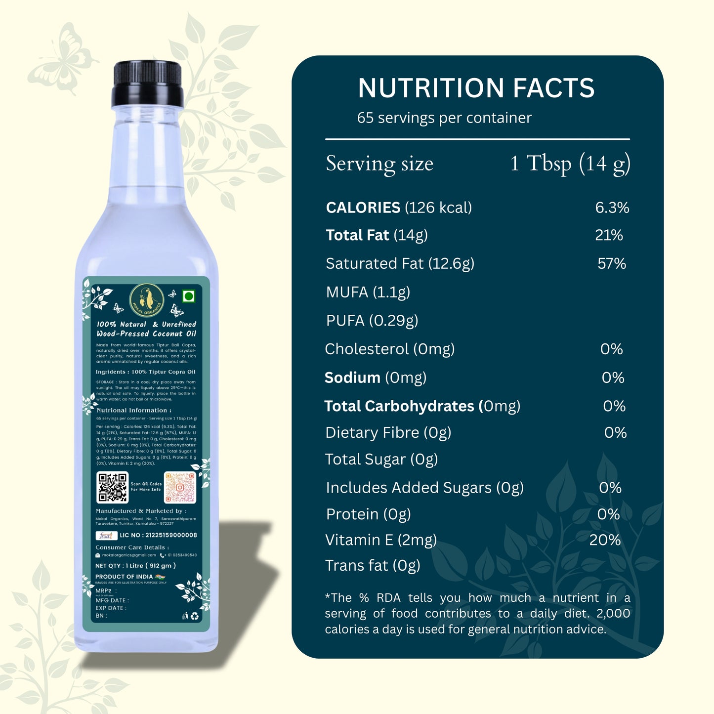Wood Pressed Coconut Oil 4 Litre | Extracted From World Famous Tiptur Copra