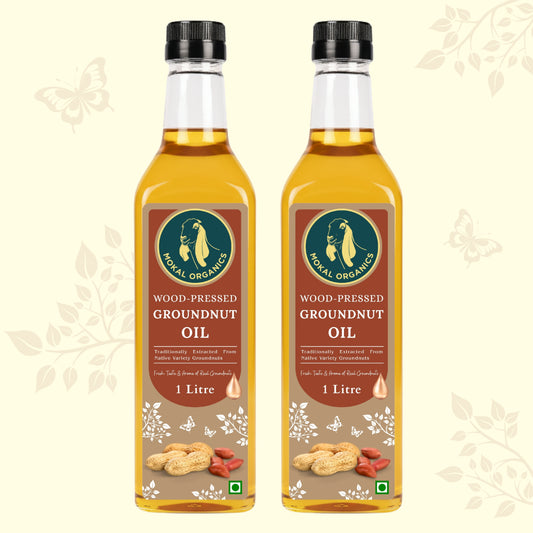Wood Pressed Groundnut Oil 2 Litre | Extracted From A1-Grade Native Variety Groundnuts