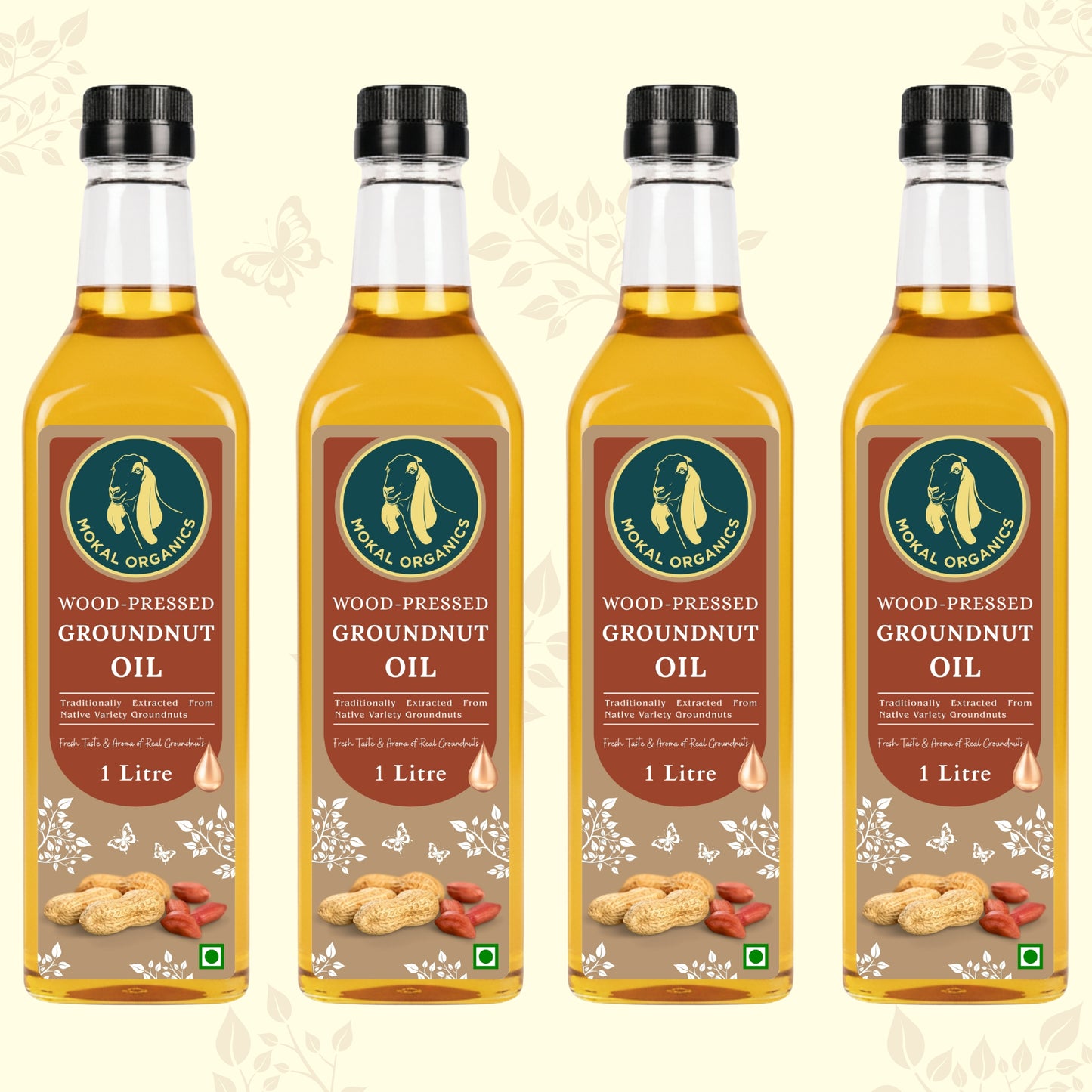 Wood Pressed Groundnut Oil 4 Litre | Extracted From A1-Grade Native Variety Groundnuts