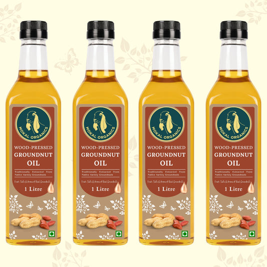 Wood Pressed Groundnut Oil 4 Litre | Extracted From A1-Grade Native Variety Groundnuts
