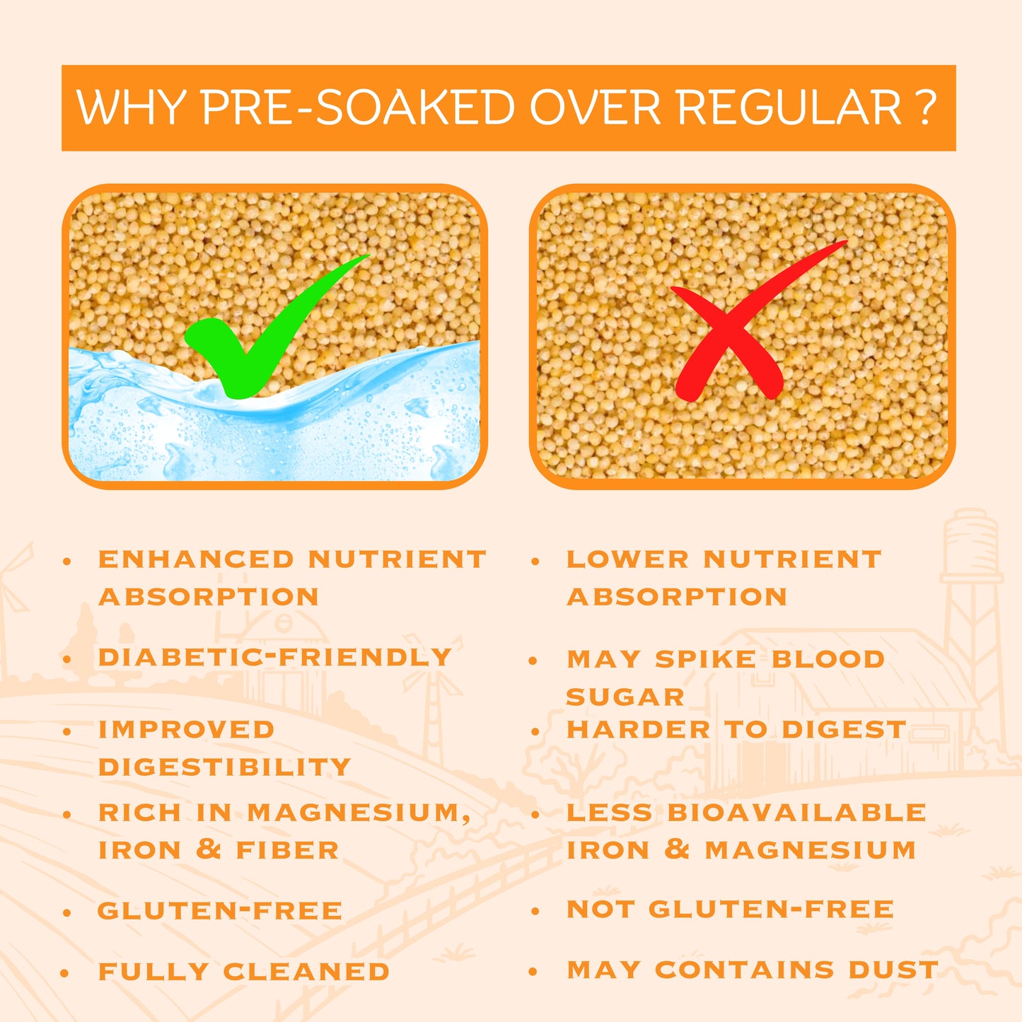 Pre-Soaked Little Millet Rava 500g | Unpolished Little Millet Rava | 100% Natural & Gluten Free | High Fibre and Plant Protein