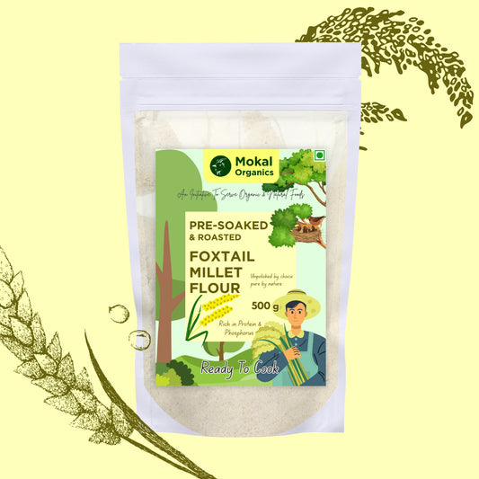Pre-Soaked Foxtail Millet Flour 500g | Unpolished Foxtail Millet Flour | 100% Natural & Gluten Free | High Fibre and Plant Protein