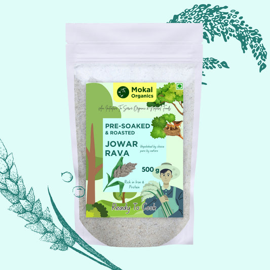 Pre-Soaked Jowar Rava 500g | Jowar Idli Rava | Traditionally Stone-Grounded