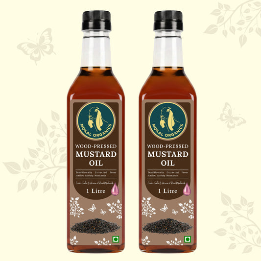 Wood Pressed Mustard Oil 2 Litre | Extracted From A1-Grade Native Variety Mustards