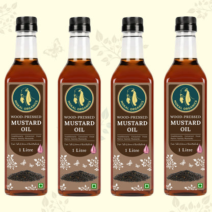 Wood Pressed Mustard Oil 4 Litre | Extracted From A1-Grade Native Variety Mustards