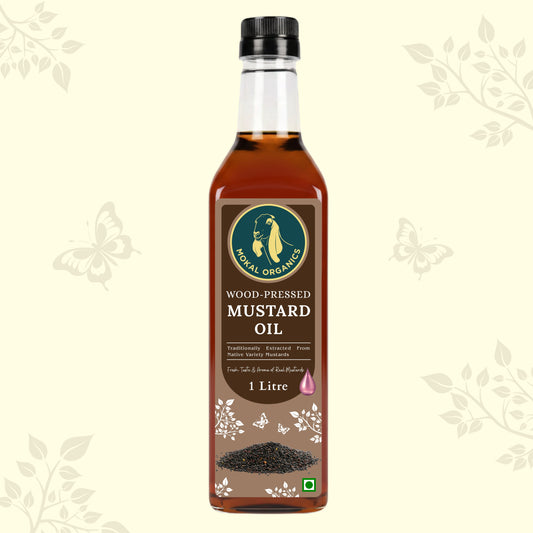 Wood Pressed Mustard Oil 1 Litre | Extracted From A1-Grade Native Variety Mustards
