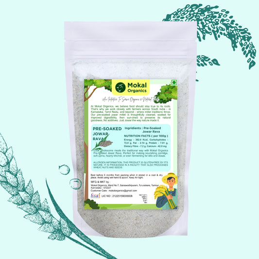 Pre-Soaked Jowar Rava 500g | Jowar Idli Rava | 100% Natural, Gluten Free | Rich in Protein & Dietar