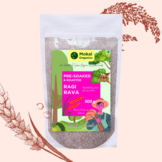 Pre-Soaked Ragi Rava 500g | Ragi Idli Rava | 100% Natural, Gluten Free | Rich in Protein & Dietary Fiber