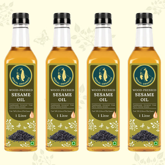 Wood Pressed Sesame Oil 4 Litre | Extracted From A1-Grade Native Variety Sesame