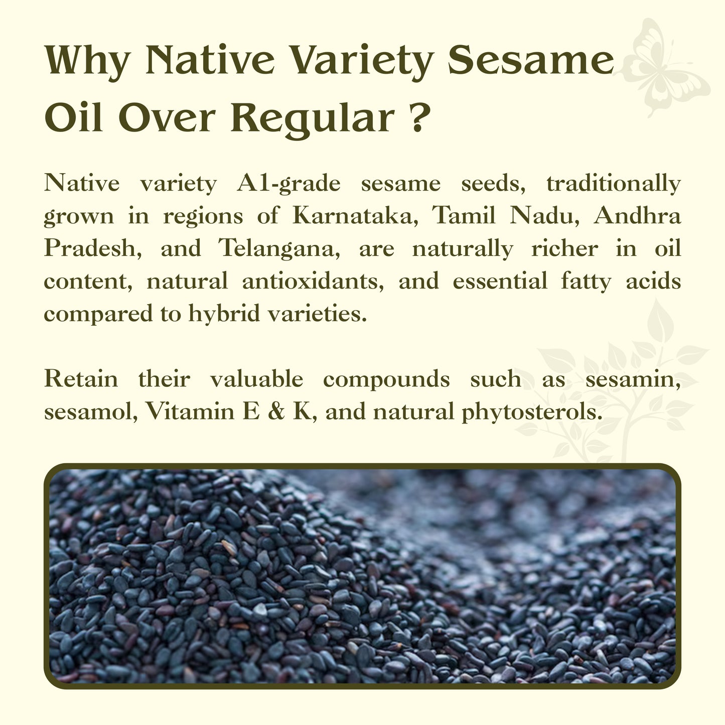 Wood Pressed Sesame Oil 1 Litre | Extracted From A1-Grade Native Variety Sesame