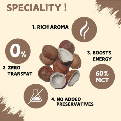 Dry Coconut Copra 1Kg | Tiptur's Special Copra | 100% Natural, Organic & Edible