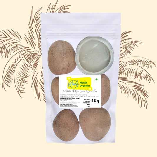 Dry Coconut Copra 1Kg | Tiptur's Special Copra | 100% Natural, Organic & Edible