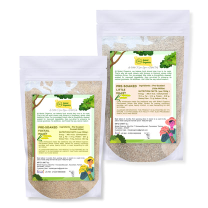 Pre-Soaked Millets 2Kg ( Foxtail & Little )