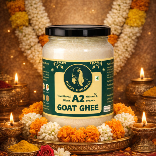 A2 Goat Ghee 500 ml | Traditional Bilona Method | Fed with Natural Millets & Warming Greens