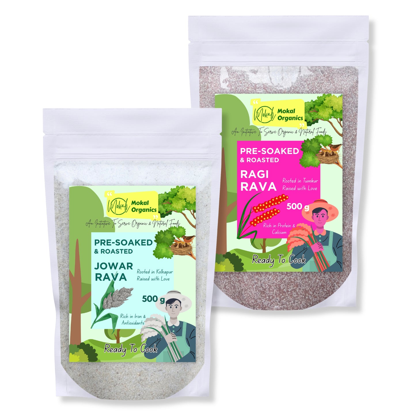 Pre-Soaked Jowar & Ragi Rava 1Kg