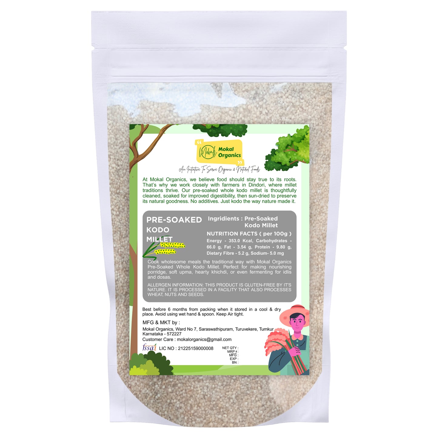 Pre-Soaked Kodo Millet 1Kg