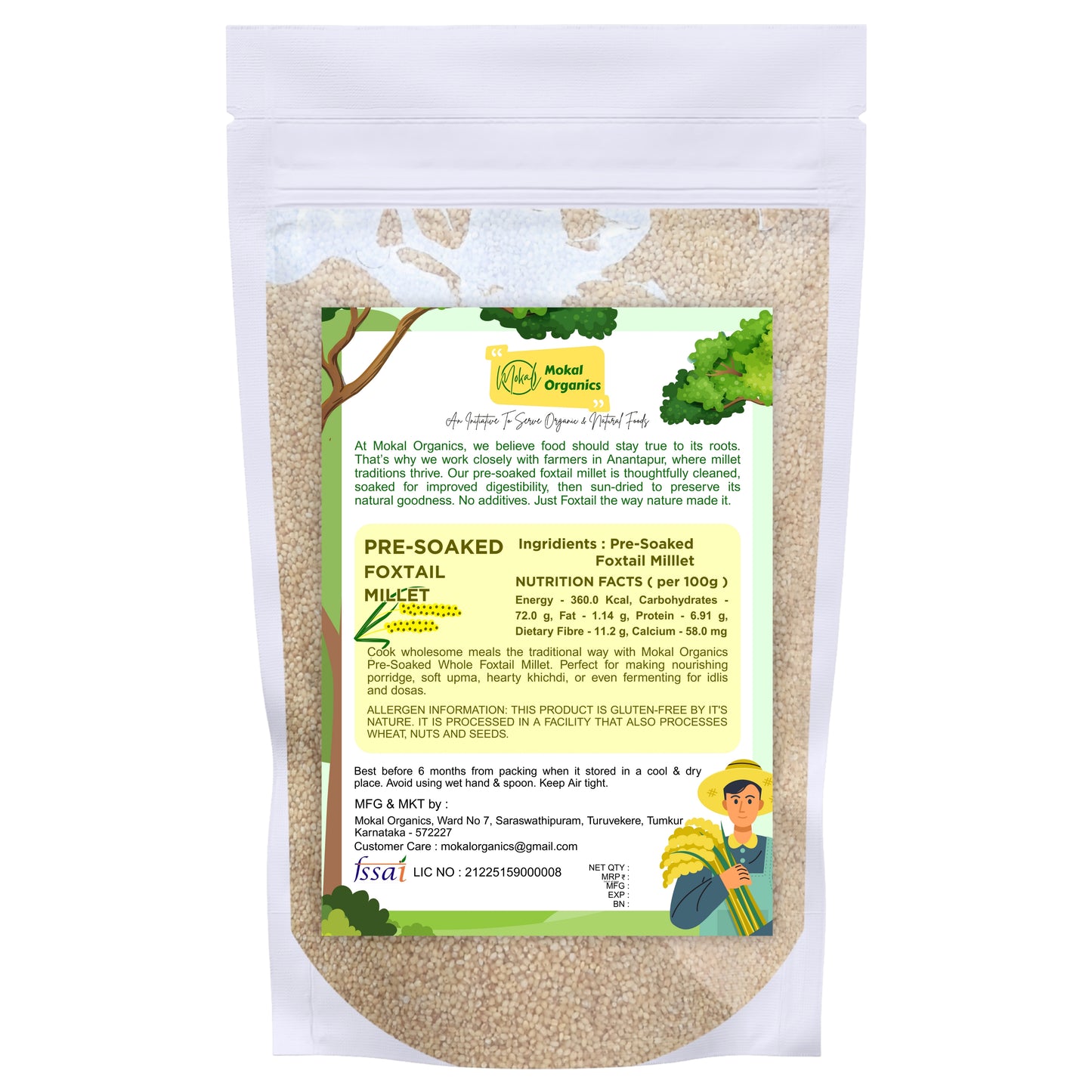 Pre-Soaked Foxtail Millet 1Kg